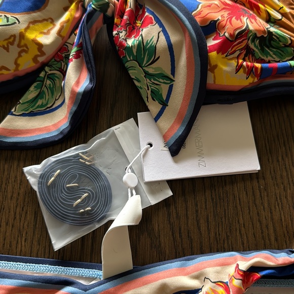 Zimmerman Alight Scarf Tie Two Piece Swimsuit, Size 3 US 10, BRAND NEW,$390 - Picture 8 of 10